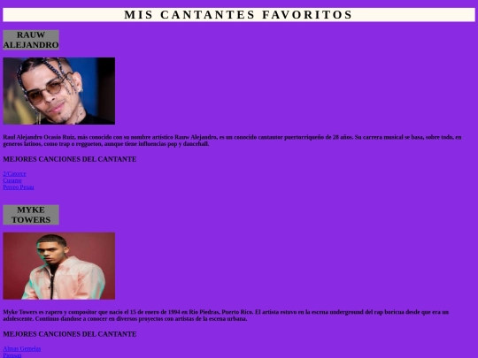 cantantes/Cantantes screenshot