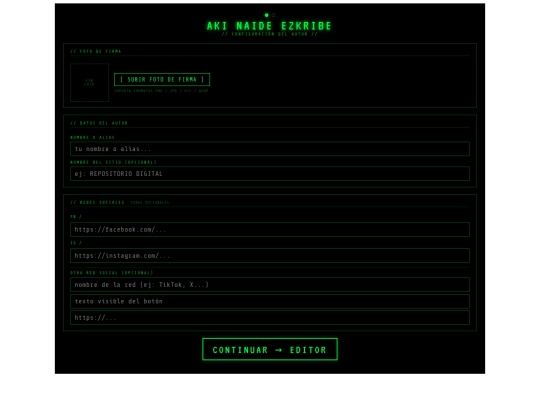 CREADOR DE NOTAS PARA ACNE screenshot