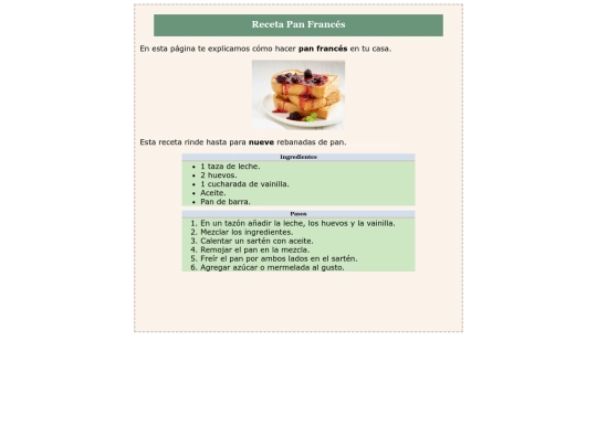 TrabajosEnCSS/RecetaPanFrances screenshot