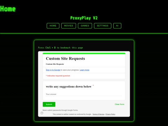 index screenshot