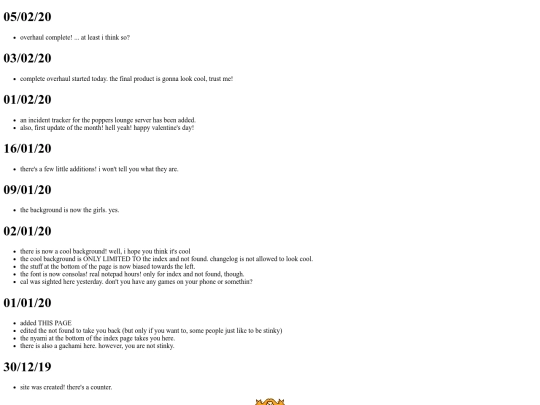 changelog screenshot