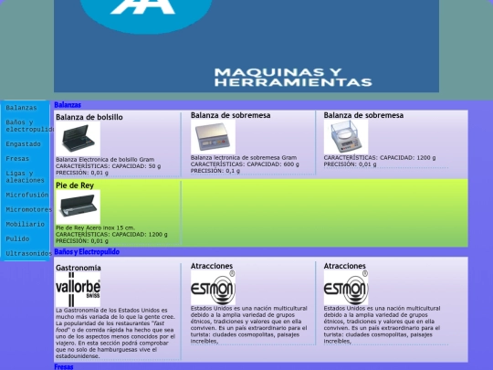 productos screenshot