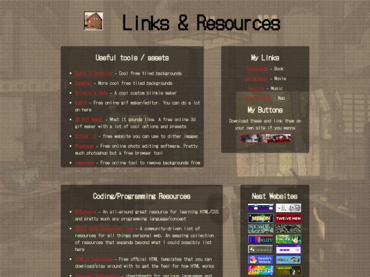 links screenshot