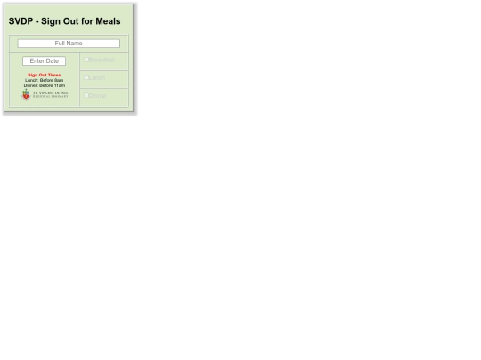 svdp/signoutformeals screenshot