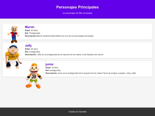 Personajes screenshot