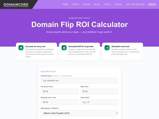 roi-calculator screenshot