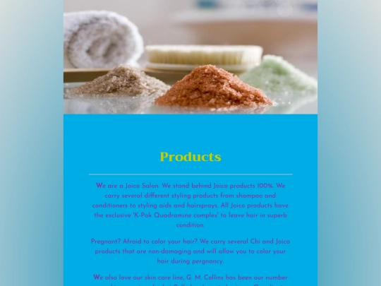products screenshot