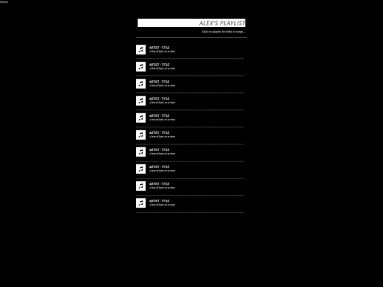 Playlist screenshot