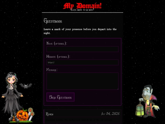 guestbook screenshot