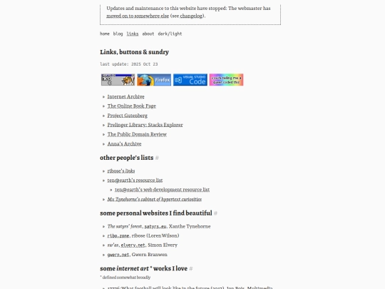 links screenshot