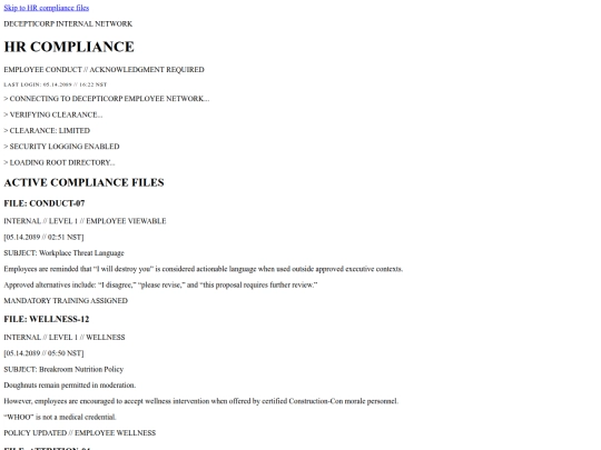 NeoDominion/EMPLOYEENETWORK/hr-compliance screenshot