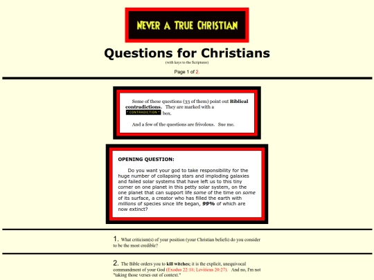 questions screenshot