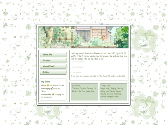Homepage screenshot