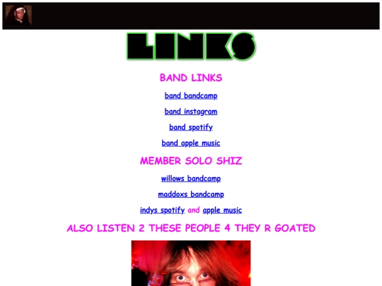 links screenshot