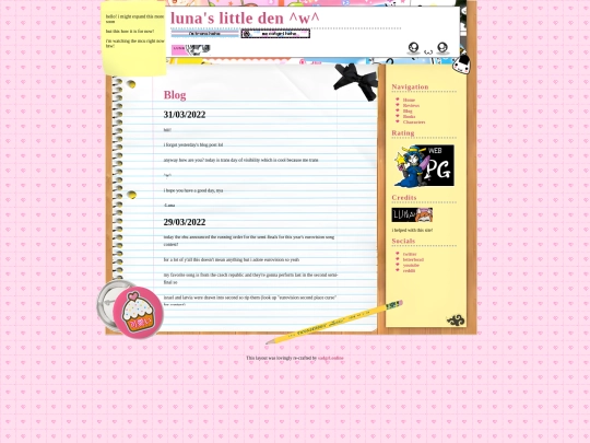 Blog screenshot