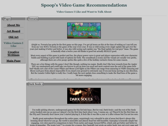 VideoGamePage screenshot