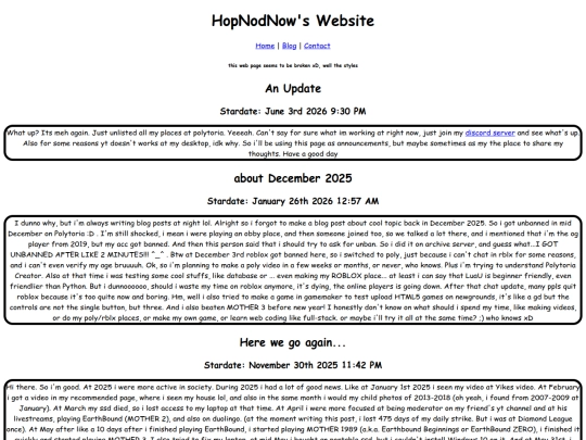 blog screenshot