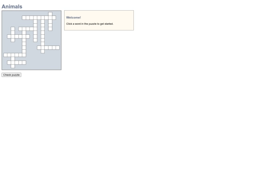 Animals/crossword/Crossword2 screenshot