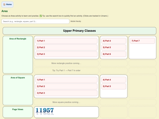Area screenshot