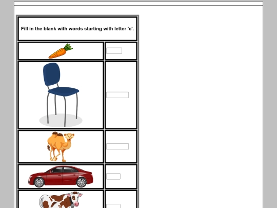 English/Letters/words starting with letter c/Words_c_Part2 screenshot