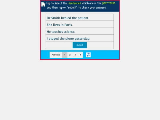 English/Miscellaneous_Activity/Simple Past Tense Part 3/5 screenshot