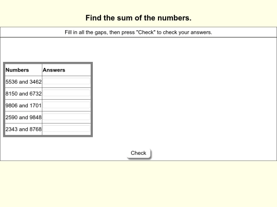 Maths/Addition/addition_4_digits screenshot