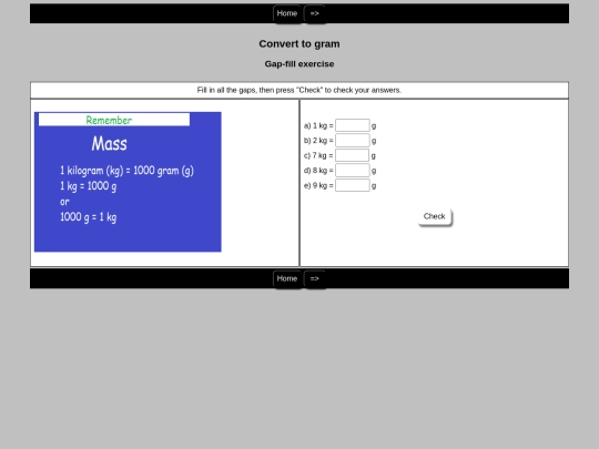Maths/Mass/Conversion/1 screenshot