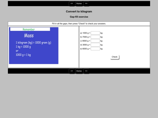 Maths/Mass/Conversion/2 screenshot