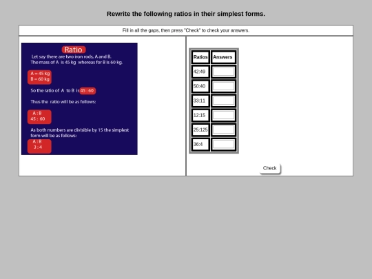 Maths/Ratio/1/1 screenshot
