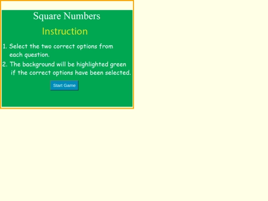 Maths/Square Numbers screenshot