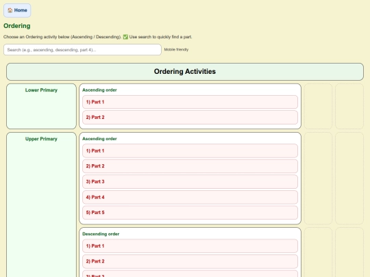 Ordering screenshot