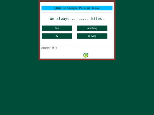 simple present tense /Part 11/Upper screenshot