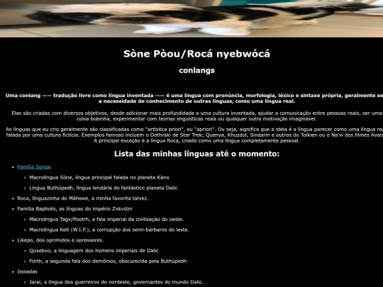 conlangs screenshot