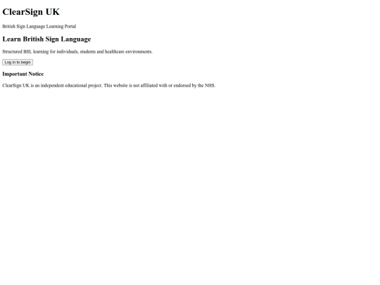 BSL-learner screenshot