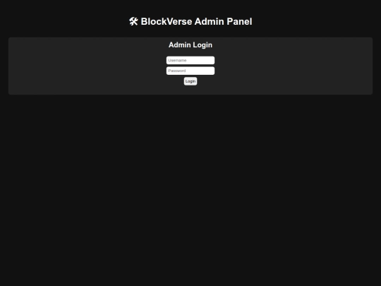 admin screenshot