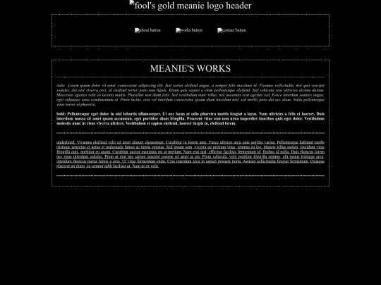 HEADER/fool's gold meanie works screenshot