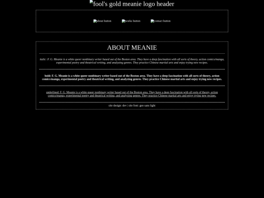 HTML/fool's gold meanie about screenshot