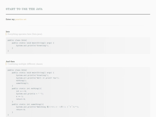 Other-Pages/Blog/Learning/Archive/IV/ComputerScience/ProgrammingLanguages/Java/intro/StartUseJava screenshot