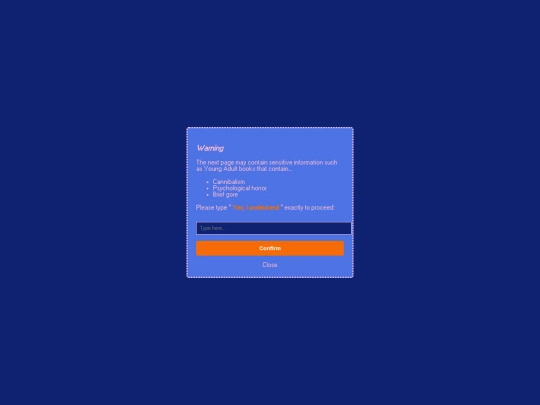 warning screenshot
