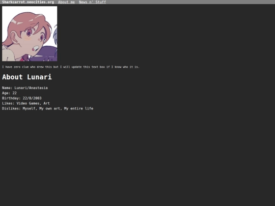 aboutme screenshot