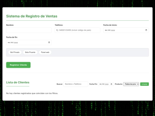 CLIENTES screenshot