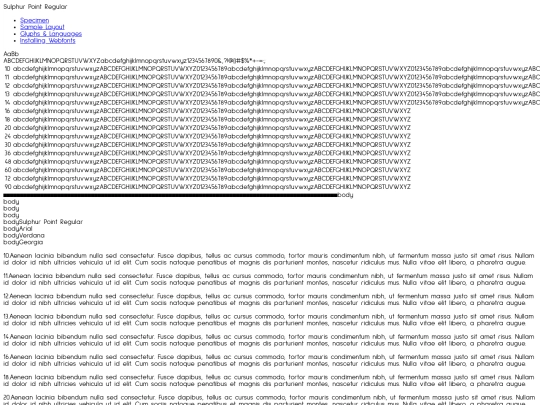 fonts/sulphurpoint-regular-demo screenshot