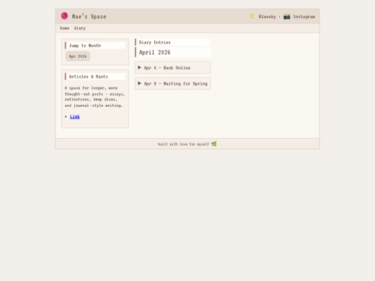diary screenshot