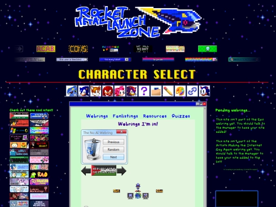 links screenshot