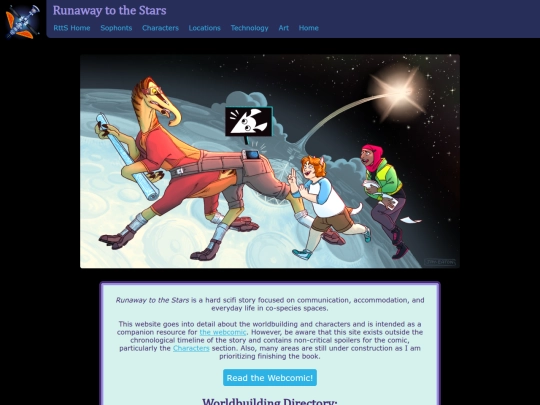 RunawayToTheStars/home screenshot