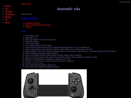 gaming/emu/android/controllers/gamesir screenshot