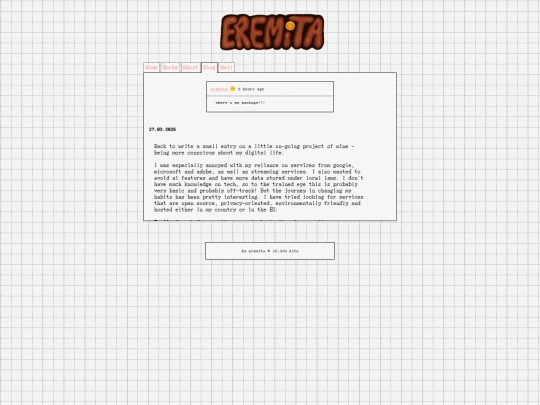 blog/log screenshot