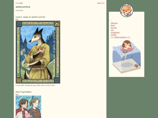lists/webcomics screenshot