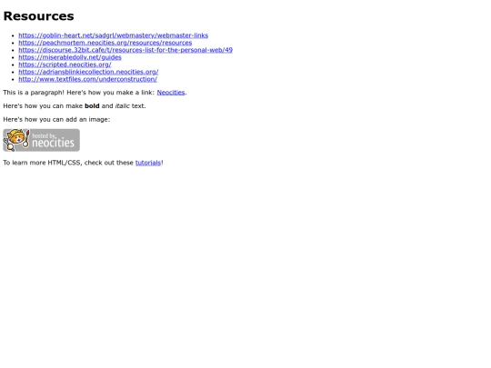 resources screenshot