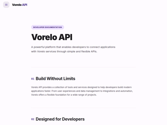 API screenshot